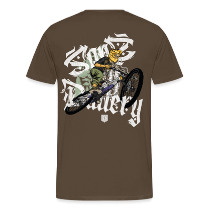 SPOD Männer Premium T-Shirt | Spreadshirt 812 Shred or Alive - Brush Premium Shirt E-Bike-Community