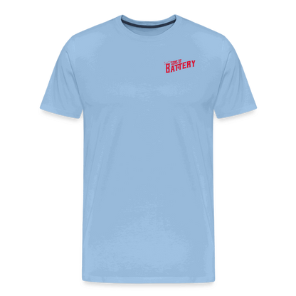 SPOD Männer Premium T-Shirt | Spreadshirt 812 Sky / S Oldschool - Männer Premium T-Shirt E-Bike-Community