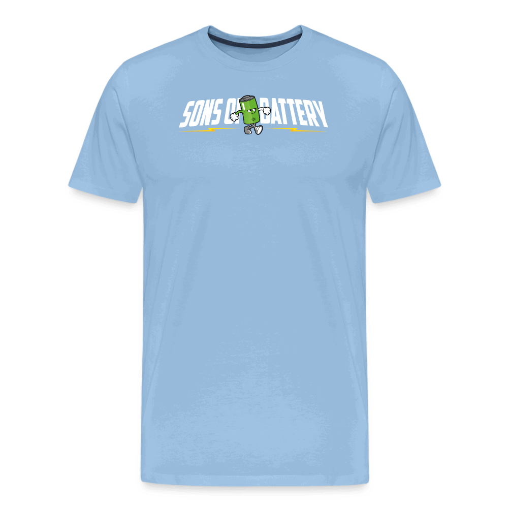 SPOD Männer Premium T-Shirt | Spreadshirt 812 Sky / S Sons of Battery B-Boy Männer Premium T-Shirt E-Bike-Community