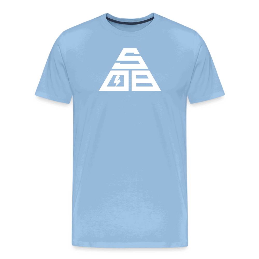 SPOD Männer Premium T-Shirt | Spreadshirt 812 Sky / S Triangle - Männer Premium T-Shirt E-Bike-Community