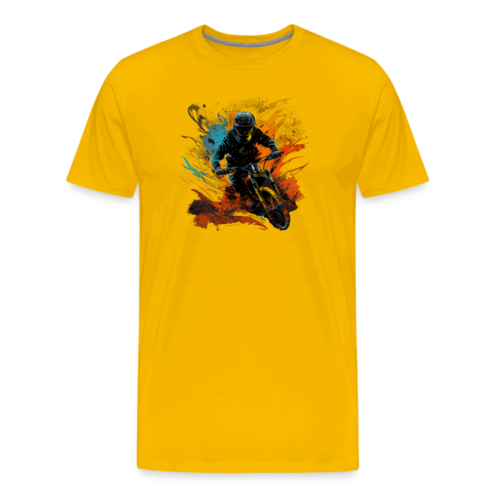 SPOD Männer Premium T-Shirt | Spreadshirt 812 Sonnengelb / S Color Biker - Männer Premium T-Shirt E-Bike-Community