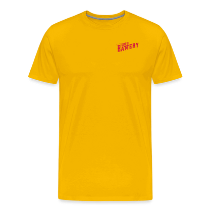 SPOD Männer Premium T-Shirt | Spreadshirt 812 Sonnengelb / S Oldschool - Männer Premium T-Shirt E-Bike-Community