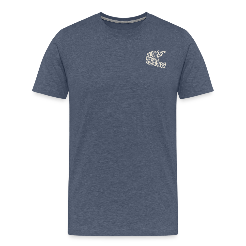 SPOD Männer Premium T-Shirt | Spreadshirt 812 TPOM - HELM - FRONT / BACK Männer Premium T-Shirt E-Bike-Community