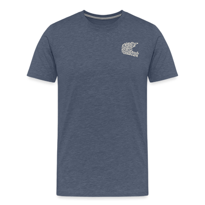 SPOD Männer Premium T-Shirt | Spreadshirt 812 TPOM - HELM - FRONT / BACK Männer Premium T-Shirt E-Bike-Community