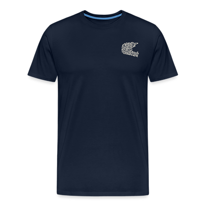 SPOD Männer Premium T-Shirt | Spreadshirt 812 TPOM - HELM - FRONT / BACK Männer Premium T-Shirt E-Bike-Community