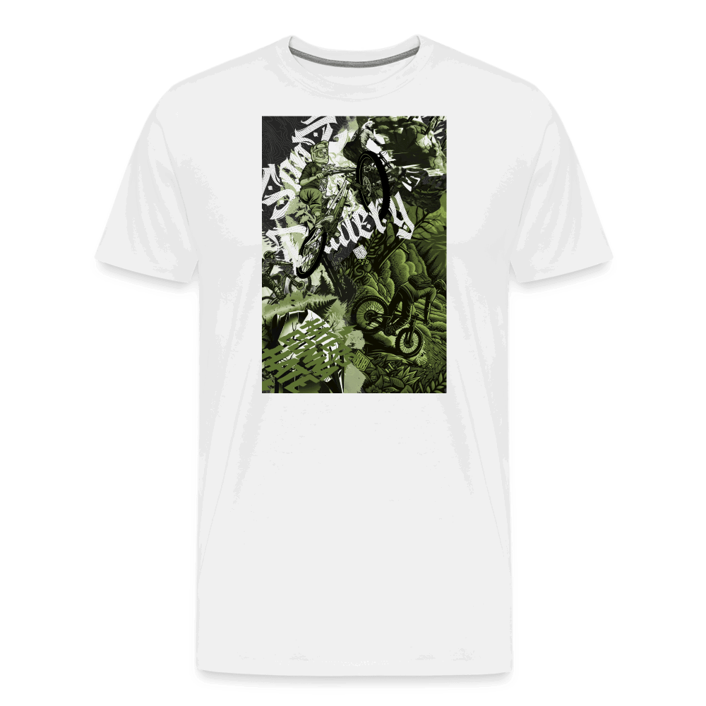 SPOD Männer Premium T-Shirt | Spreadshirt 812 weiß / S Collage - Männer Premium T-Shirt E-Bike-Community