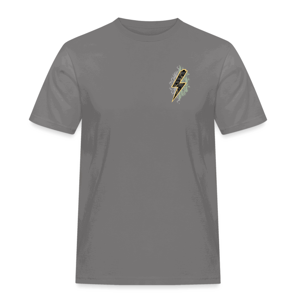 SPOD Männer Workwear T-Shirt 2 Seiten - Shred or Alive Crew - Männer Workwear T-Shirt E-Bike-Community