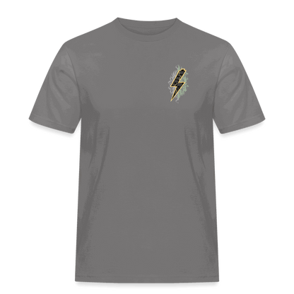 SPOD Männer Workwear T-Shirt 2 Seiten - Shred or Alive Crew - Männer Workwear T-Shirt E-Bike-Community