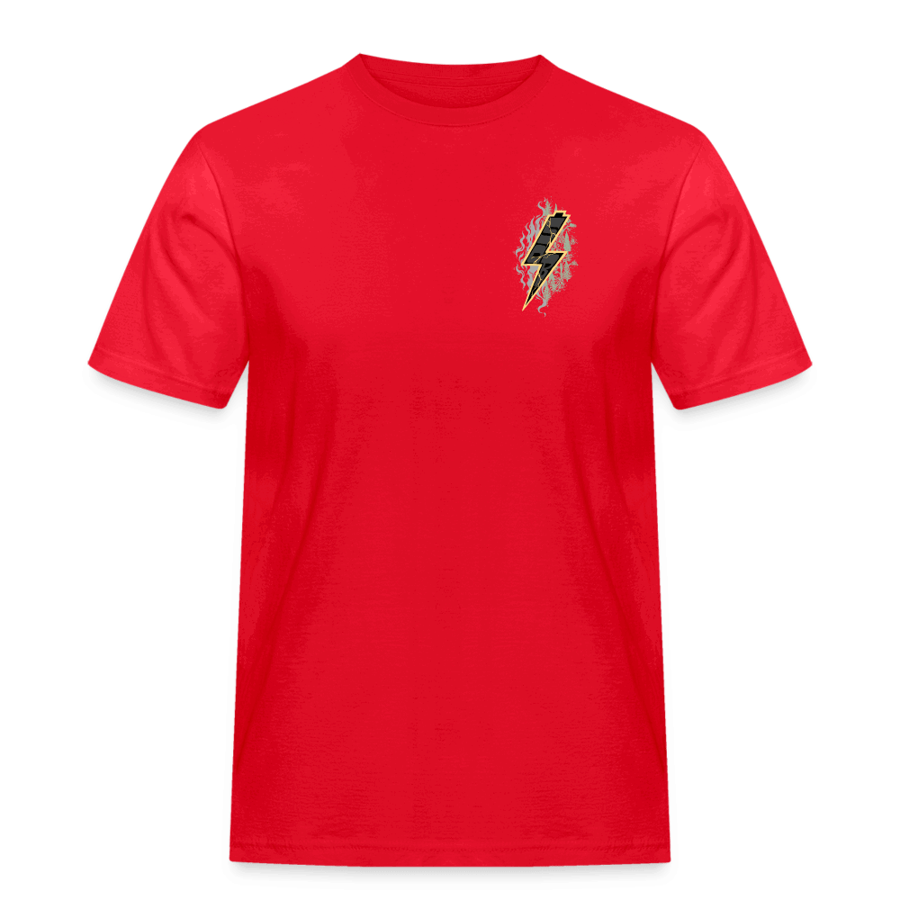 SPOD Männer Workwear T-Shirt 2 Seiten - Shred or Alive Crew - Männer Workwear T-Shirt E-Bike-Community