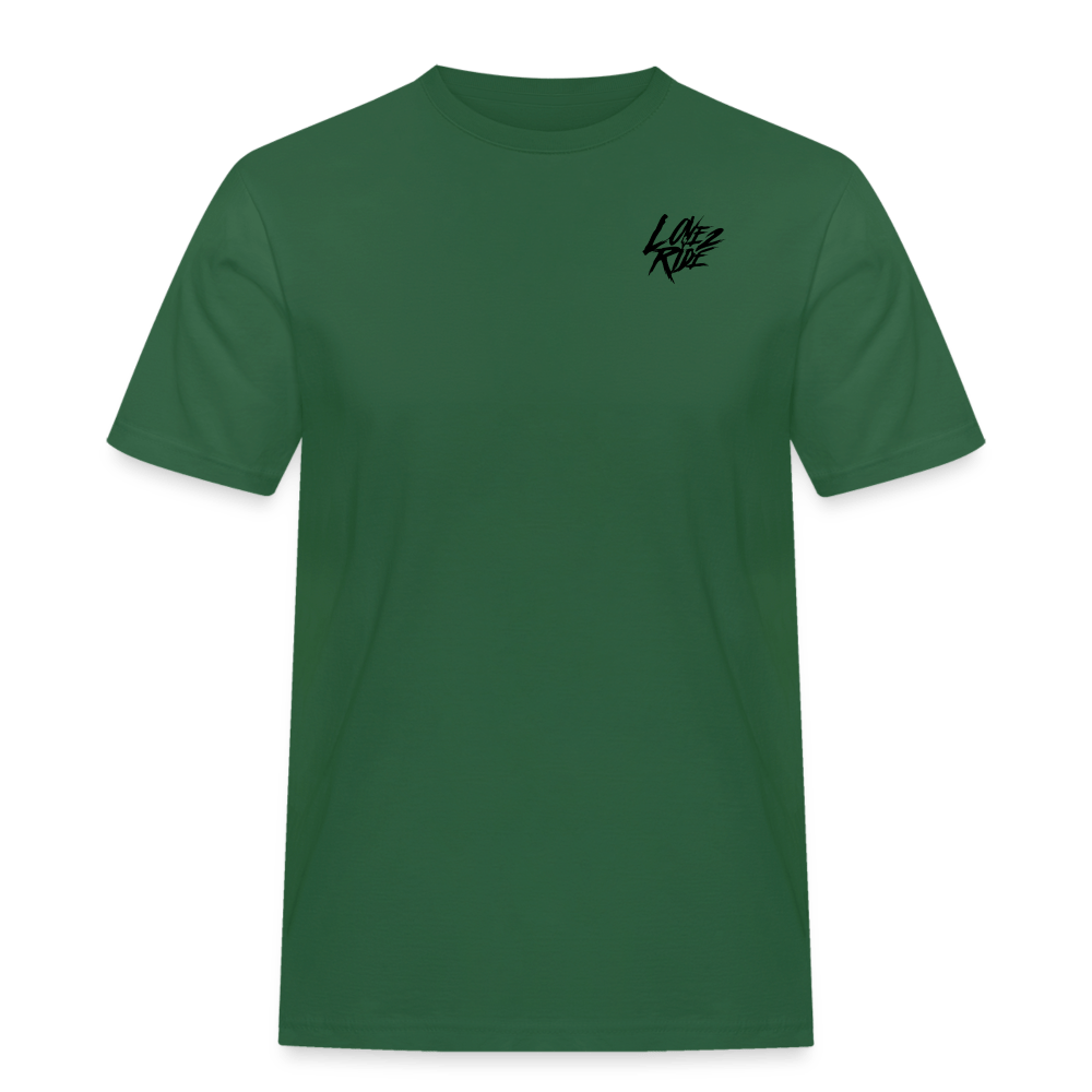 SPOD Männer Workwear T-Shirt Flaschengrün / S LOVE 2 RIDE - FRONT / BACK HEAVY MÄNNER RUSSELL ATHLETICS T-SHIRT E-Bike-Community