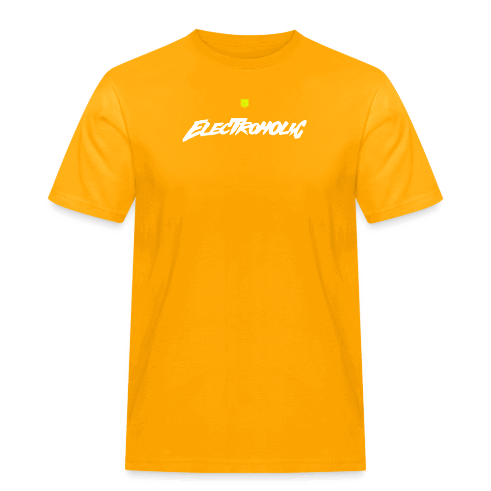 SPOD Männer Workwear T-Shirt Gold / S Electroholic Shirt - Männer Russel T-Shirt E-Bike-Community