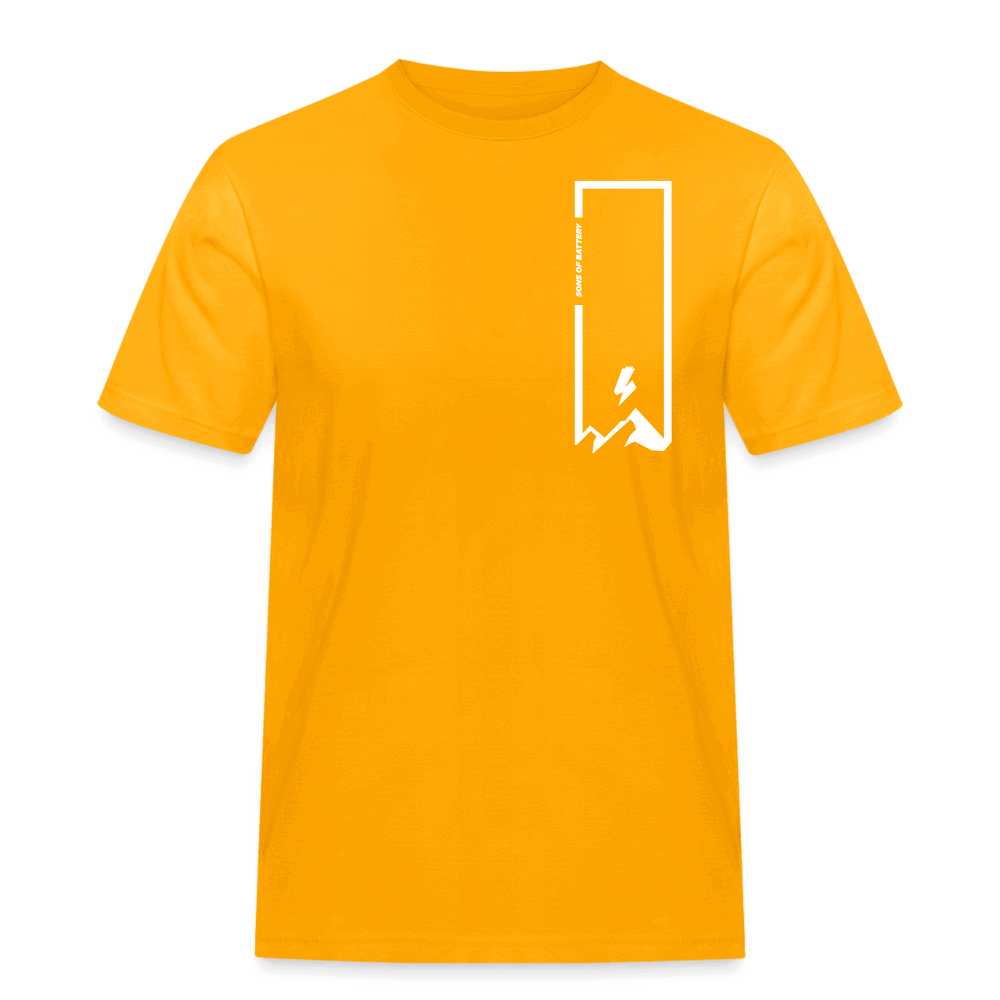 SPOD Männer Workwear T-Shirt Gold / S SoB on the Rocks - Weiß E-Bike-Community