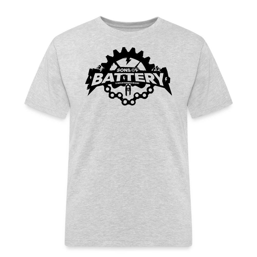 SPOD Männer Workwear T-Shirt Grau meliert / S Rough Skull - Männer Russell Athletics T-Shirt E-Bike-Community