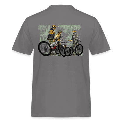 SPOD Männer Workwear T-Shirt Grau / S 2 Seiten - Shred or Alive Crew - Männer Workwear T-Shirt E-Bike-Community