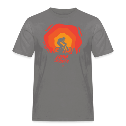 SPOD Männer Workwear T-Shirt Grau / S LOSE THE PATH - CREATE YOUR OWN ADVENTURE - Russell Athletic Shirt E-Bike-Community