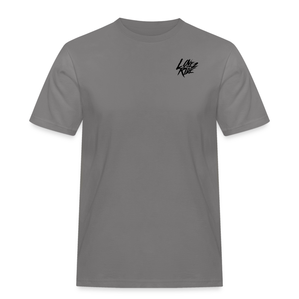 SPOD Männer Workwear T-Shirt Grau / S LOVE 2 RIDE - FRONT / BACK HEAVY MÄNNER RUSSELL ATHLETICS T-SHIRT E-Bike-Community