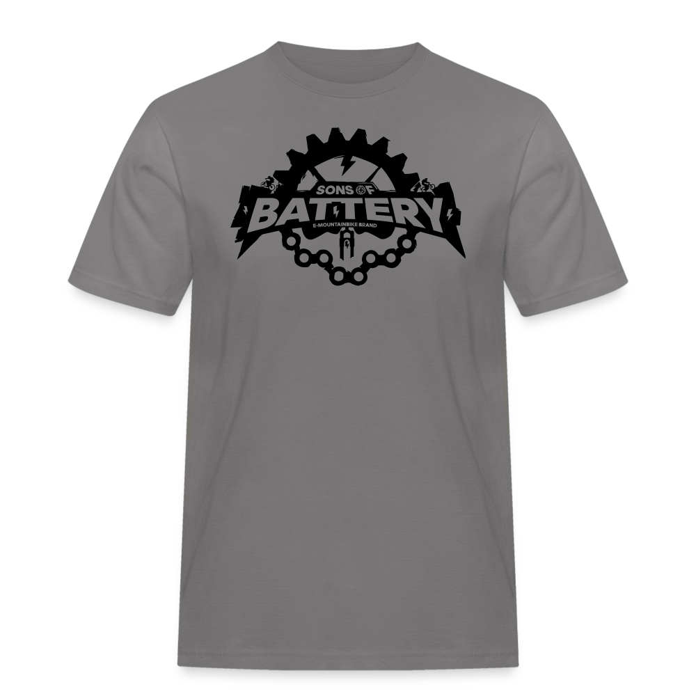 SPOD Männer Workwear T-Shirt Grau / S Rough Skull - Männer Russell Athletics T-Shirt E-Bike-Community