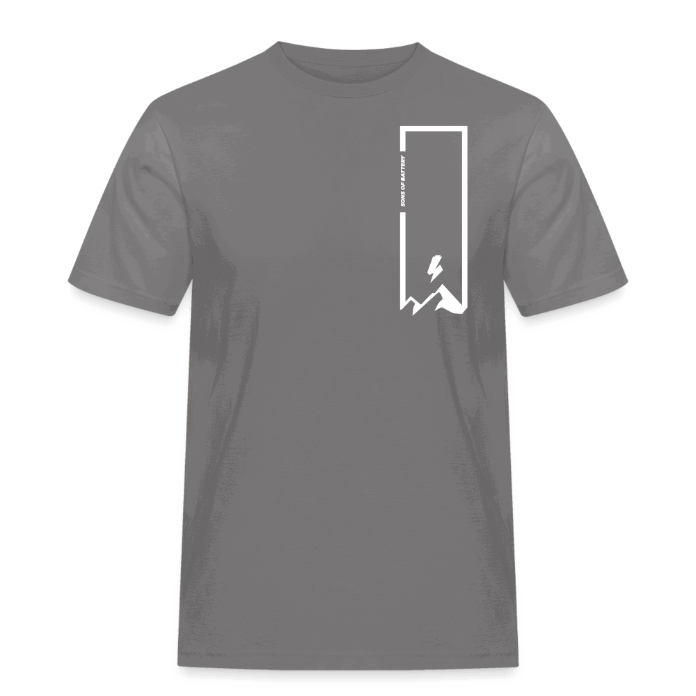 SPOD Männer Workwear T-Shirt Grau / S SoB on the Rocks - Weiß E-Bike-Community