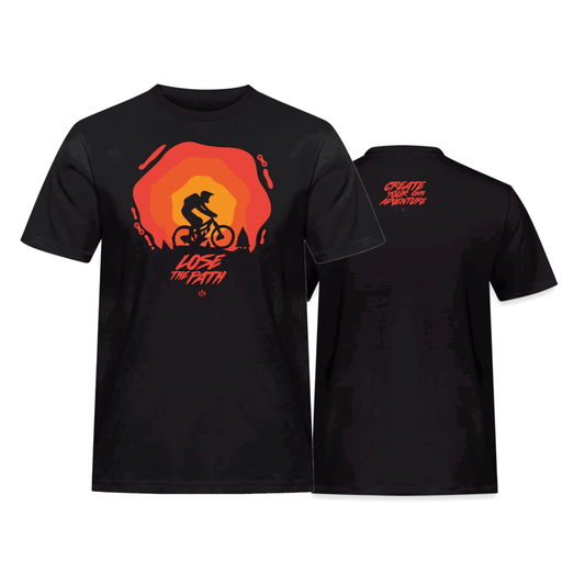 SPOD Männer Workwear T-Shirt LOSE THE PATH - CREATE YOUR OWN ADVENTURE - Russell Athletic Shirt E-Bike-Community