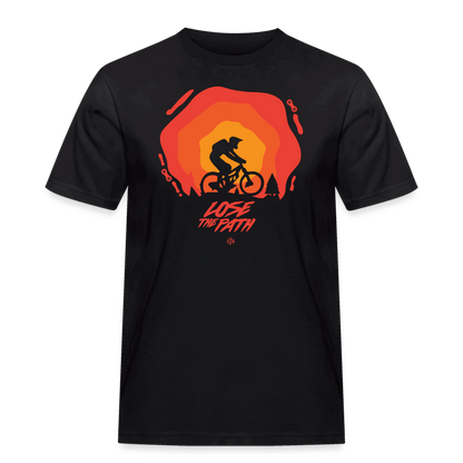 SPOD Männer Workwear T-Shirt LOSE THE PATH - CREATE YOUR OWN ADVENTURE - Russell Athletic Shirt E-Bike-Community