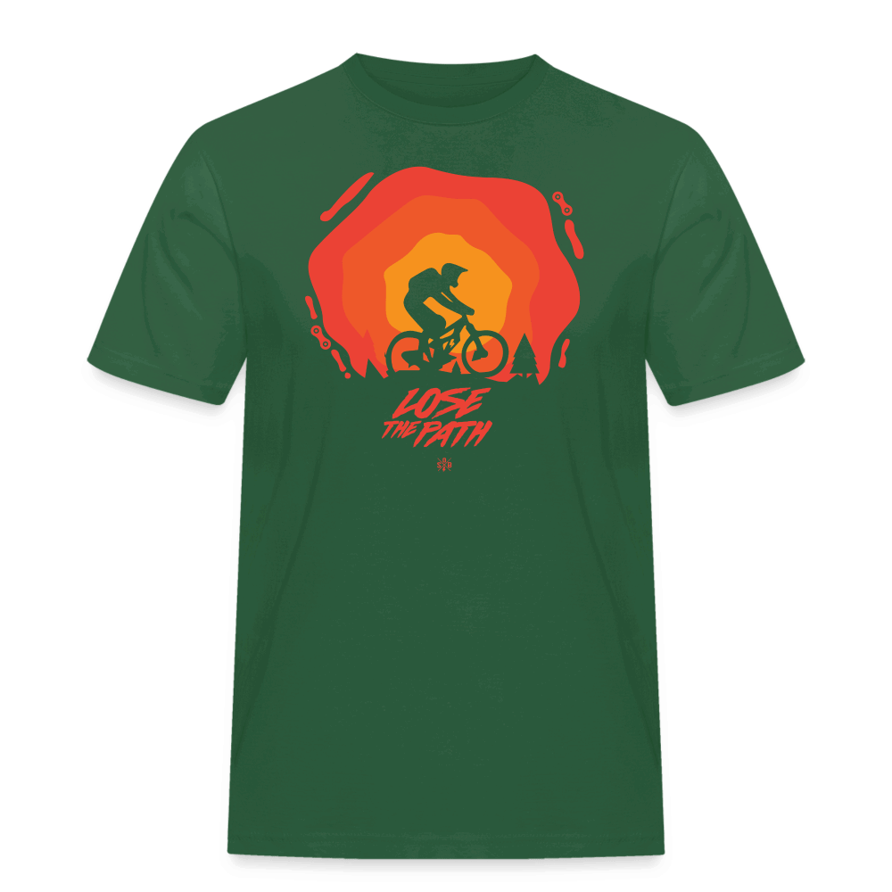 SPOD Männer Workwear T-Shirt LOSE THE PATH - CREATE YOUR OWN ADVENTURE - Russell Athletic Shirt E-Bike-Community