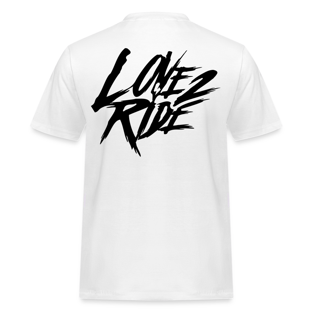 SPOD Männer Workwear T-Shirt LOVE 2 RIDE - FRONT / BACK HEAVY MÄNNER RUSSELL ATHLETICS T-SHIRT E-Bike-Community