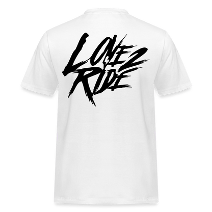 SPOD Männer Workwear T-Shirt LOVE 2 RIDE - FRONT / BACK HEAVY MÄNNER RUSSELL ATHLETICS T-SHIRT E-Bike-Community