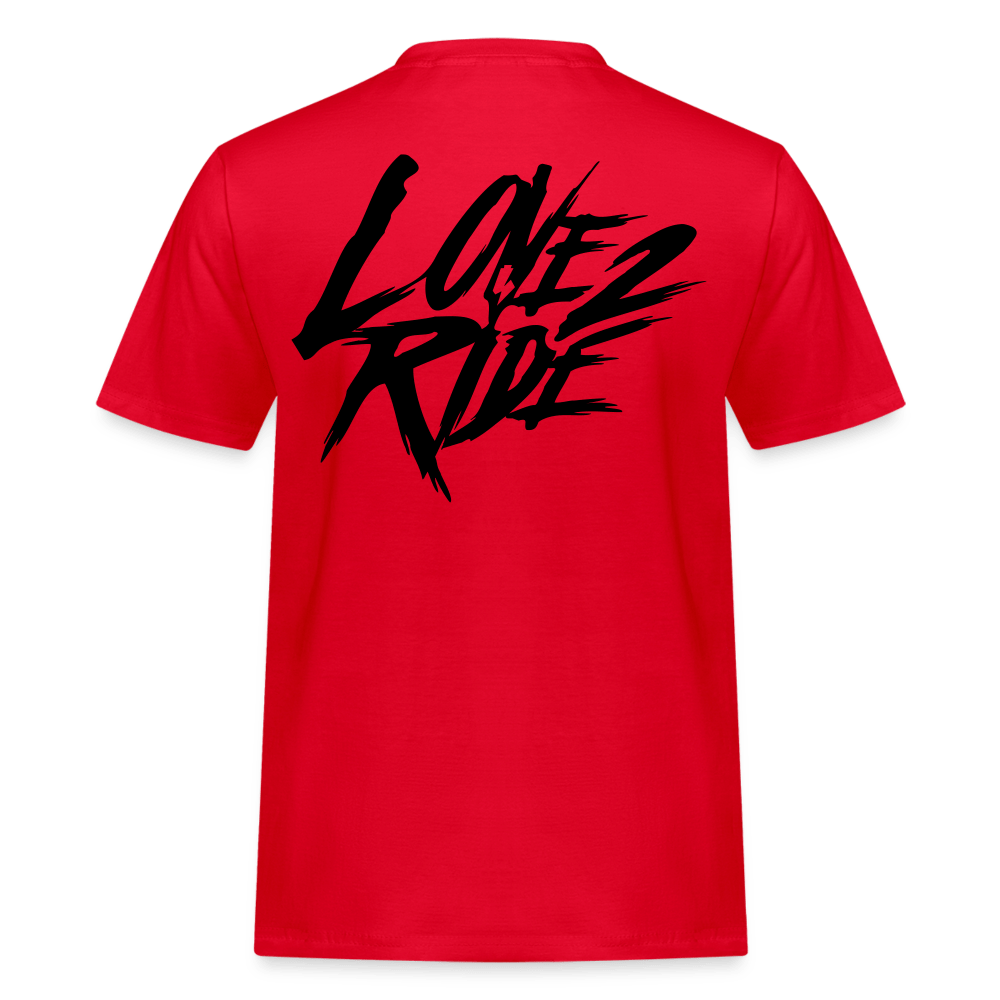 SPOD Männer Workwear T-Shirt LOVE 2 RIDE - FRONT / BACK HEAVY MÄNNER RUSSELL ATHLETICS T-SHIRT E-Bike-Community