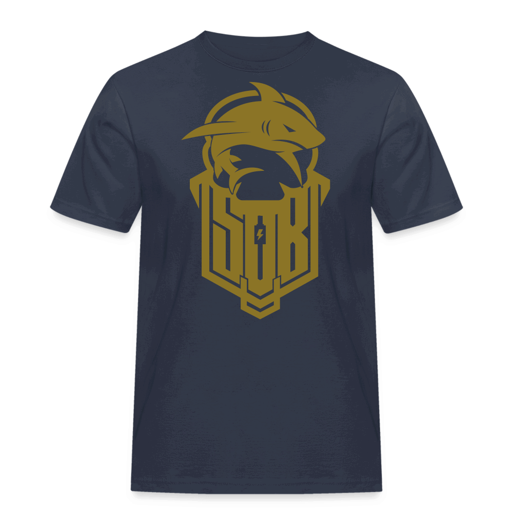 SPOD Männer Workwear T-Shirt Navy / S Hai Bike GOLD - SOB - Männer Workwear T-Shirt E-Bike-Community