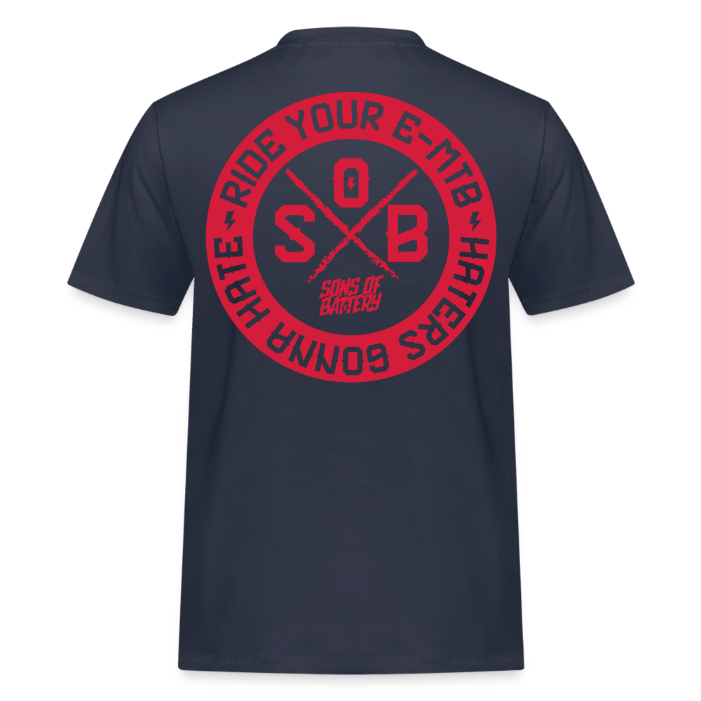 SPOD Männer Workwear T-Shirt Navy / S Haters gonna Hate - REDLINE - Russel Athletics Shirt E-Bike-Community