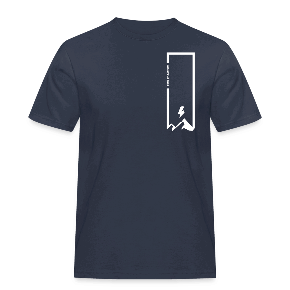 SPOD Männer Workwear T-Shirt Navy / S SoB on the Rocks - Weiß E-Bike-Community