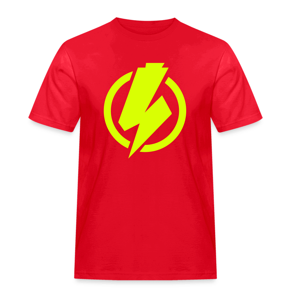 SPOD Männer Workwear T-Shirt Rot / S Lightning - Männer Russell Athletic E-Bike-Community