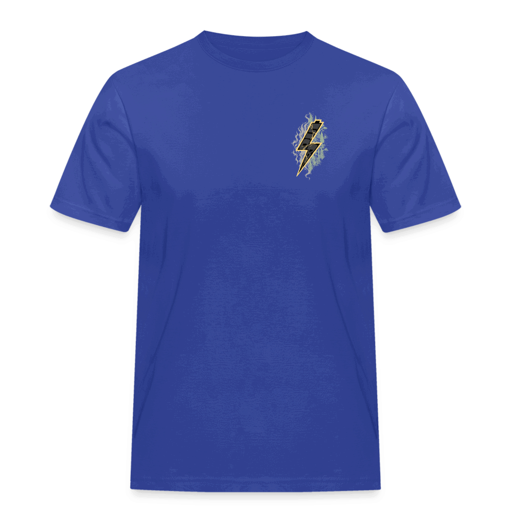 SPOD Männer Workwear T-Shirt Royalblau / S 2 Seiten - Shred or Alive Crew - Männer Workwear T-Shirt E-Bike-Community