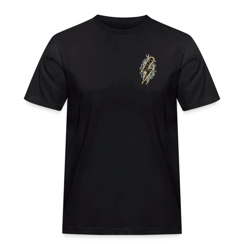 SPOD Männer Workwear T-Shirt Schwarz / S 2 Seiten - Shred or Alive Crew - Männer Workwear T-Shirt E-Bike-Community