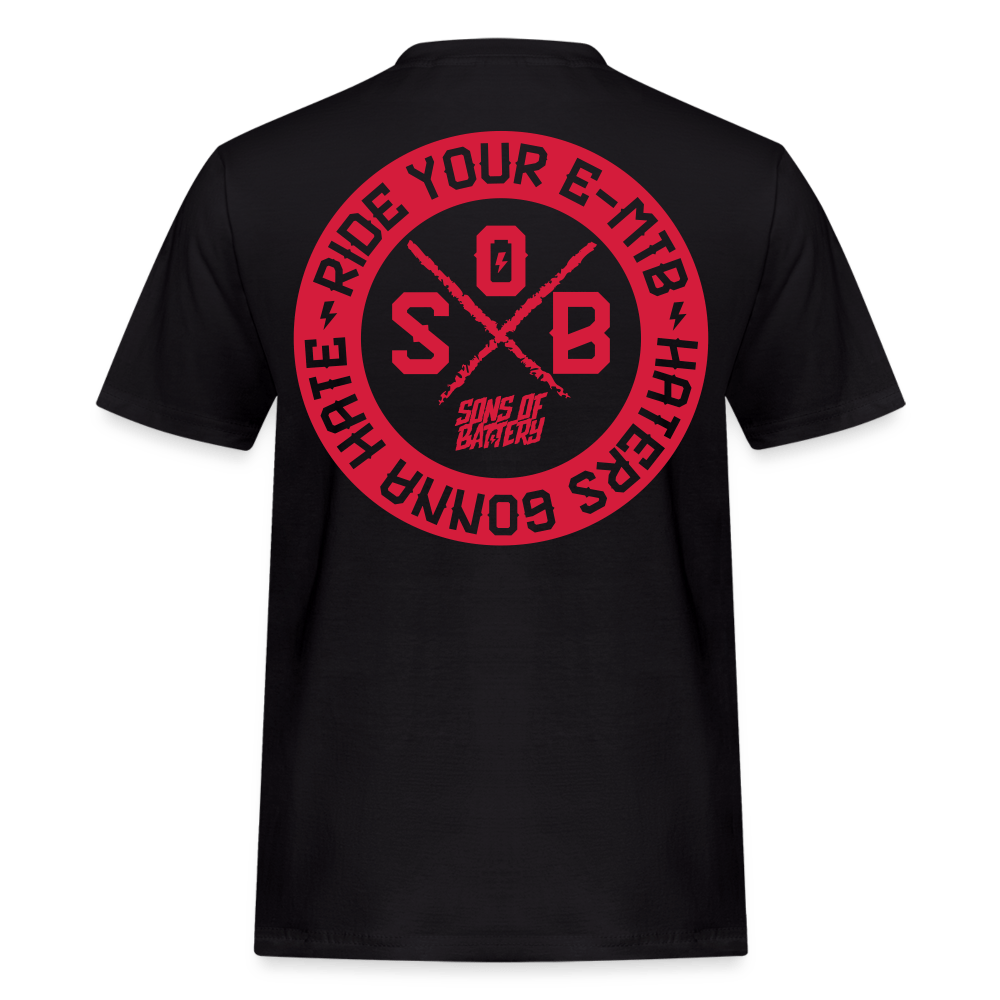 SPOD Männer Workwear T-Shirt Schwarz / S Haters gonna Hate - REDLINE - Russel Athletics Shirt E-Bike-Community