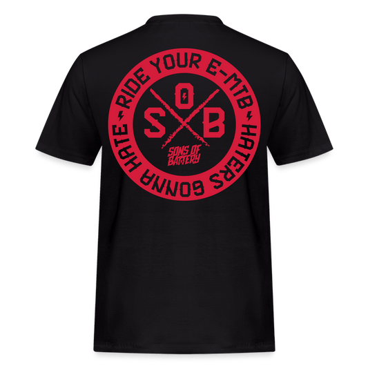 SPOD Männer Workwear T-Shirt Schwarz / S Haters gonna Hate - REDLINE - Russel Athletics Shirt E-Bike-Community