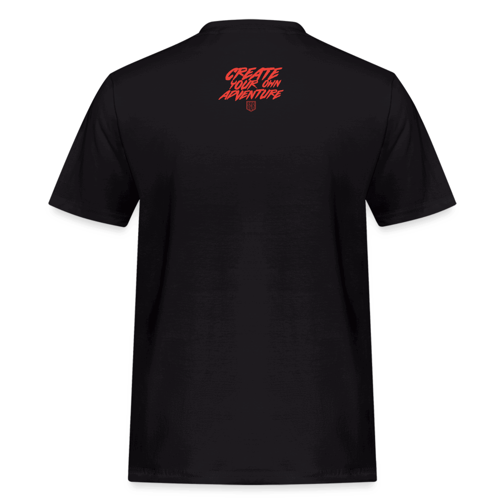 SPOD Männer Workwear T-Shirt Schwarz / S LOSE THE PATH - CREATE YOUR OWN ADVENTURE - Russell Athletic Shirt E-Bike-Community