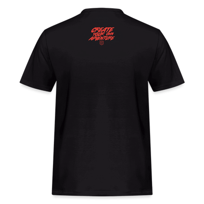 SPOD Männer Workwear T-Shirt Schwarz / S LOSE THE PATH - CREATE YOUR OWN ADVENTURE - Russell Athletic Shirt E-Bike-Community