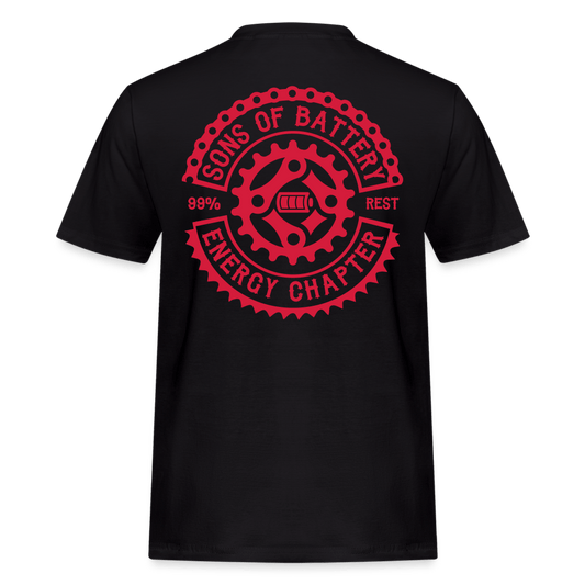 SPOD Männer Workwear T-Shirt Schwarz / S OG RED Line - Männer Workwear T-Shirt E-Bike-Community