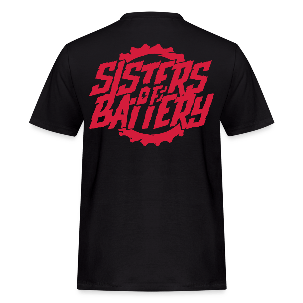 SPOD Männer Workwear T-Shirt Schwarz / S Sisters of Battery - REDLINE - Russel Athletics Shirt E-Bike-Community