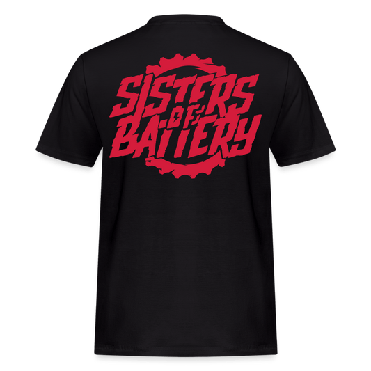 SPOD Männer Workwear T-Shirt Schwarz / S Sisters of Battery - REDLINE - Russel Athletics Shirt E-Bike-Community