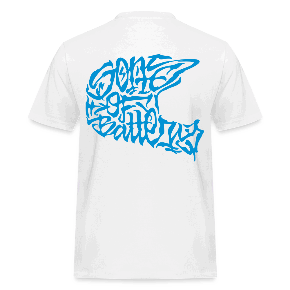 SPOD Männer Workwear T-Shirt Weiß / S Blue Line - TPOM - Russell Athletics E-Bike-Community