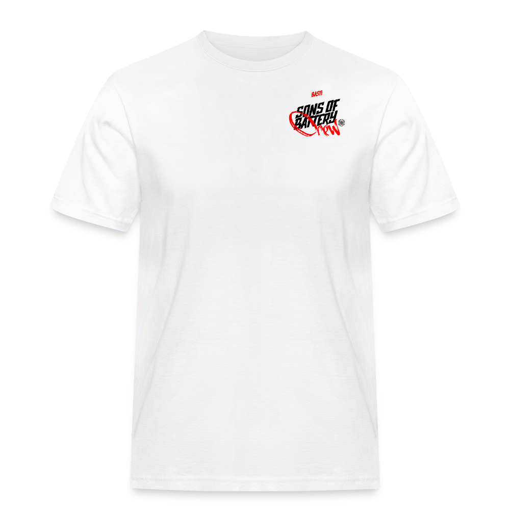 SPOD Männer Workwear T-Shirt Weiß / S sonsofbatterycrew-Männer Workwear T-Shirt E-Bike-Community