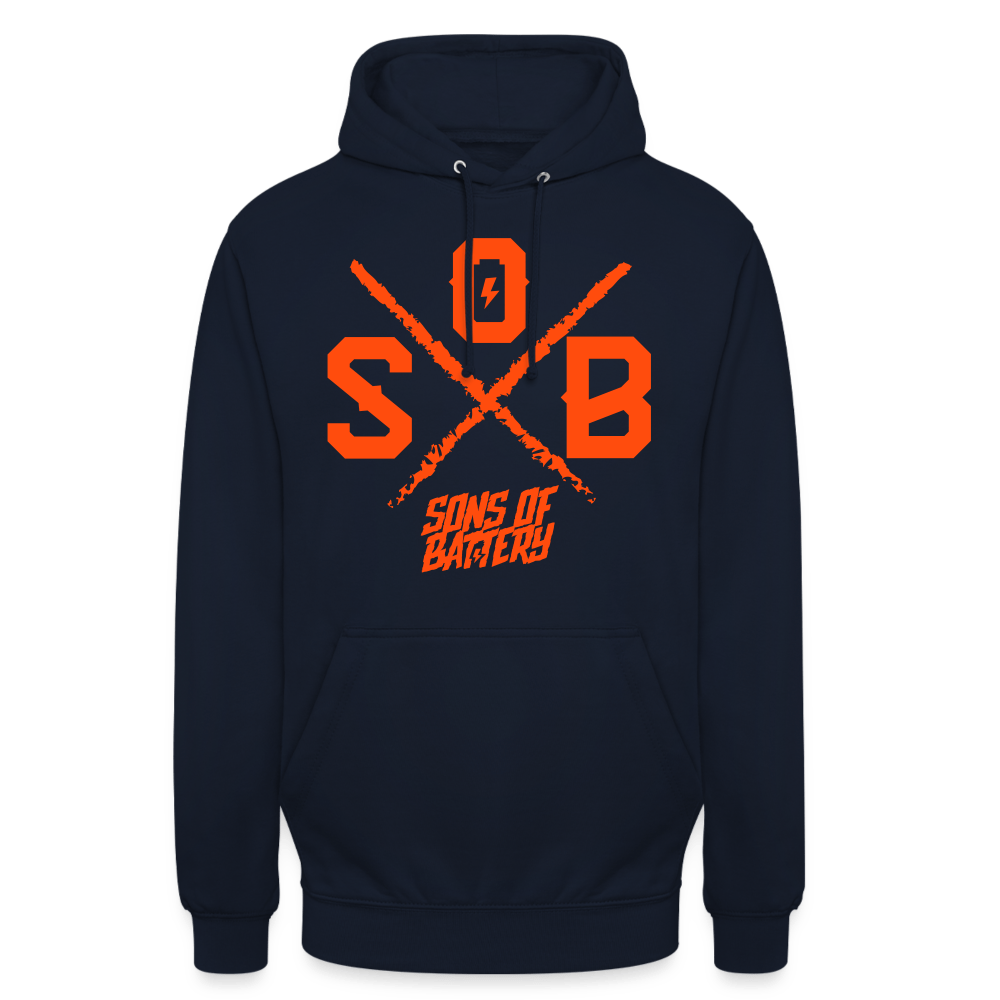 SPOD Unisex Hoodie Navy / S CROSS - NEONORANGE - Unisex Hoodie E-Bike-Community