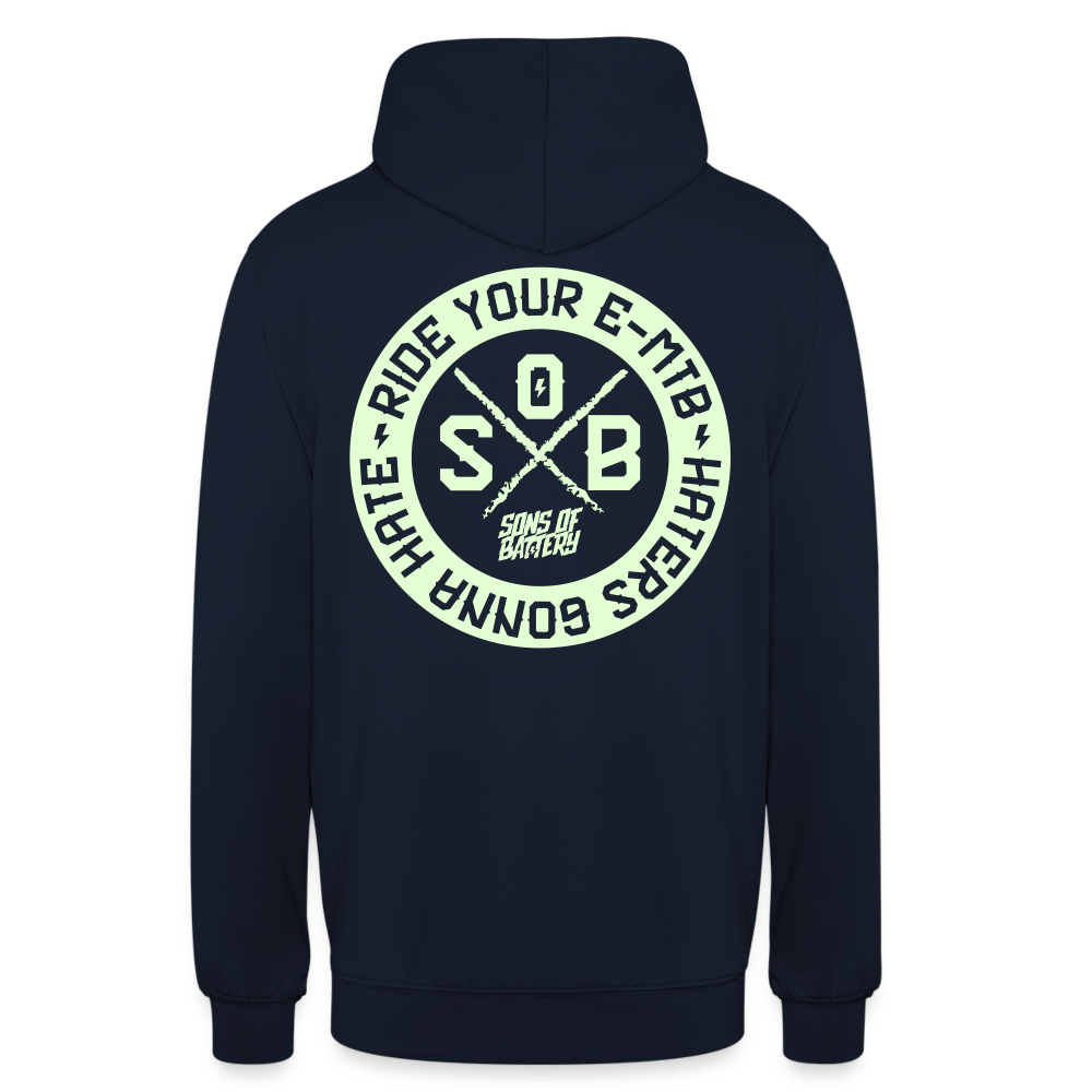 SPOD Unisex Hoodie Navy / S Haters - Glow in the Dark - Sons of Battery - Unisex Hoodie E-Bike-Community