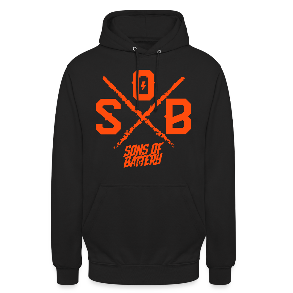 SPOD Unisex Hoodie Schwarz / S CROSS - NEONORANGE - Unisex Hoodie E-Bike-Community