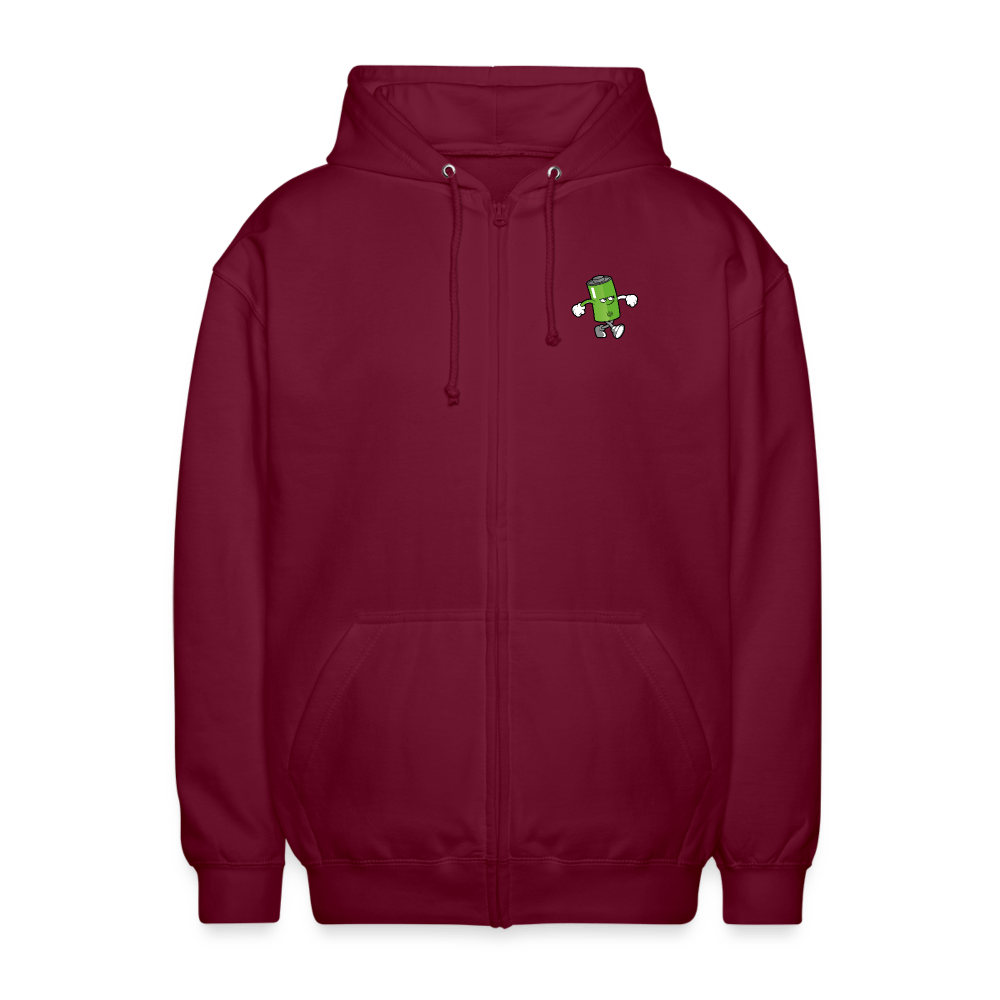 SPOD Unisex Kapuzenjacke Bordeaux / S Sons of Battery - B-Boy - 2 Seiten - Unisex Kapuzenjacke E-Bike-Community