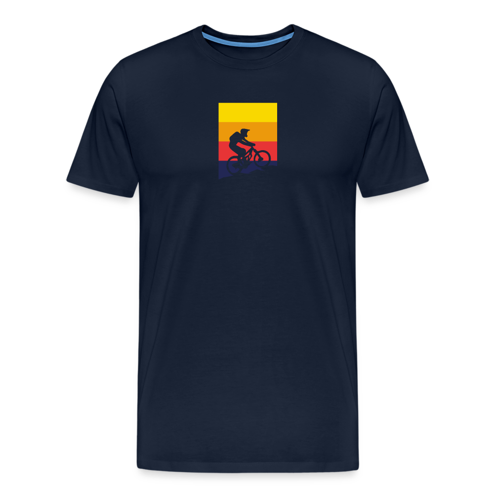 Spreadconnect Männer Premium T-Shirt | Spreadshirt 812 Navy / S Bunter E-Biker - Männer Premium T-Shirt E-Bike-Community