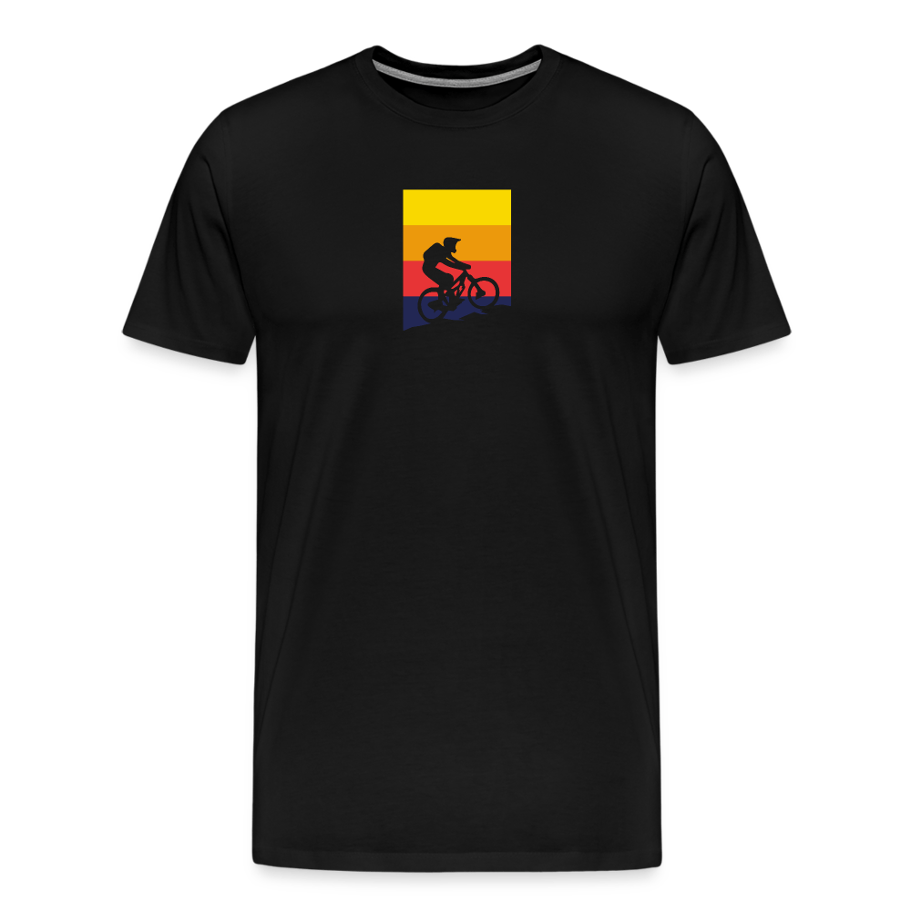 Spreadconnect Männer Premium T-Shirt | Spreadshirt 812 Schwarz / S Bunter E-Biker - Männer Premium T-Shirt E-Bike-Community