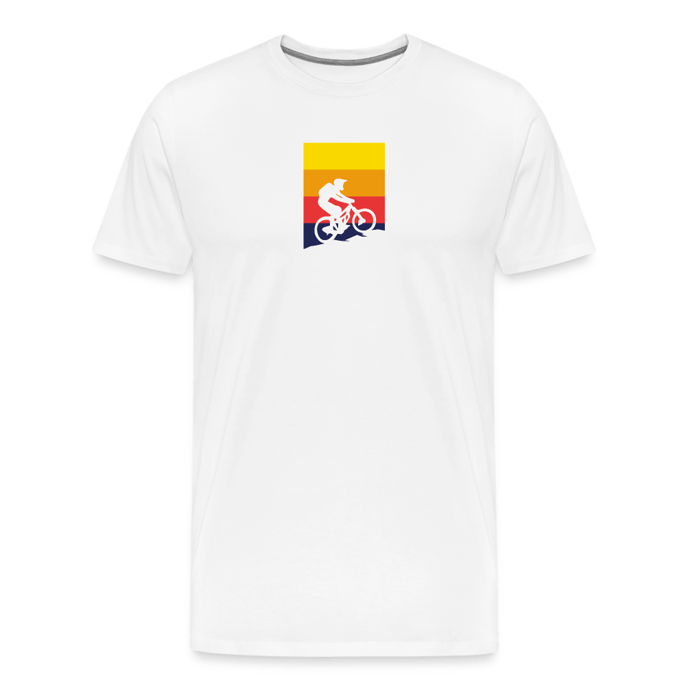 Spreadconnect Männer Premium T-Shirt | Spreadshirt 812 Weiß / S Bunter E-Biker - Männer Premium T-Shirt E-Bike-Community